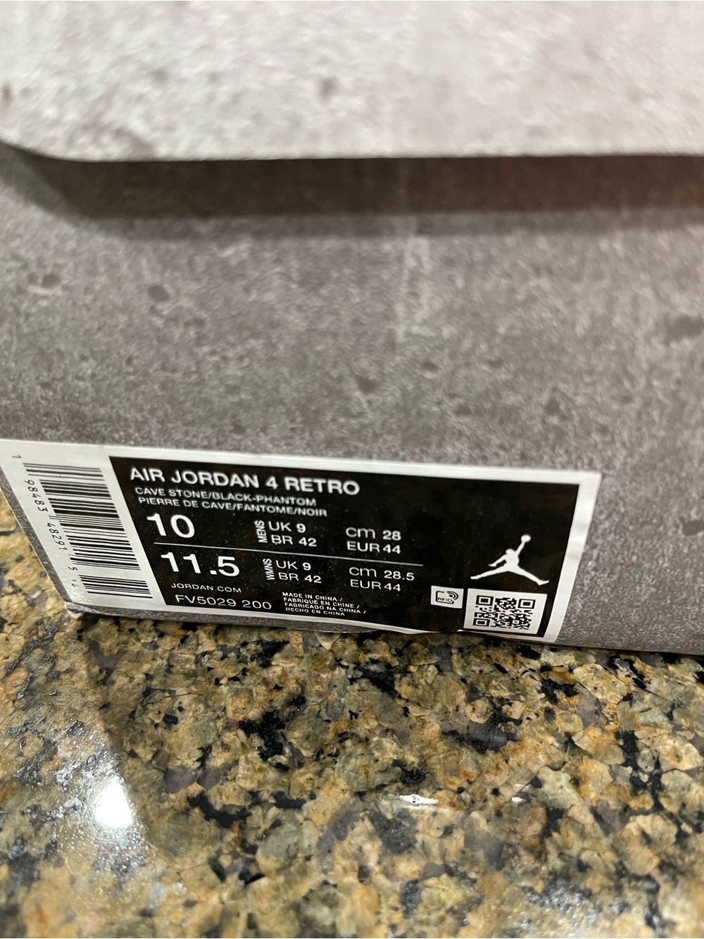 Air Jordan 4 retro Men's Sneaker - Dark Gray and Black - Picture 8 of 9